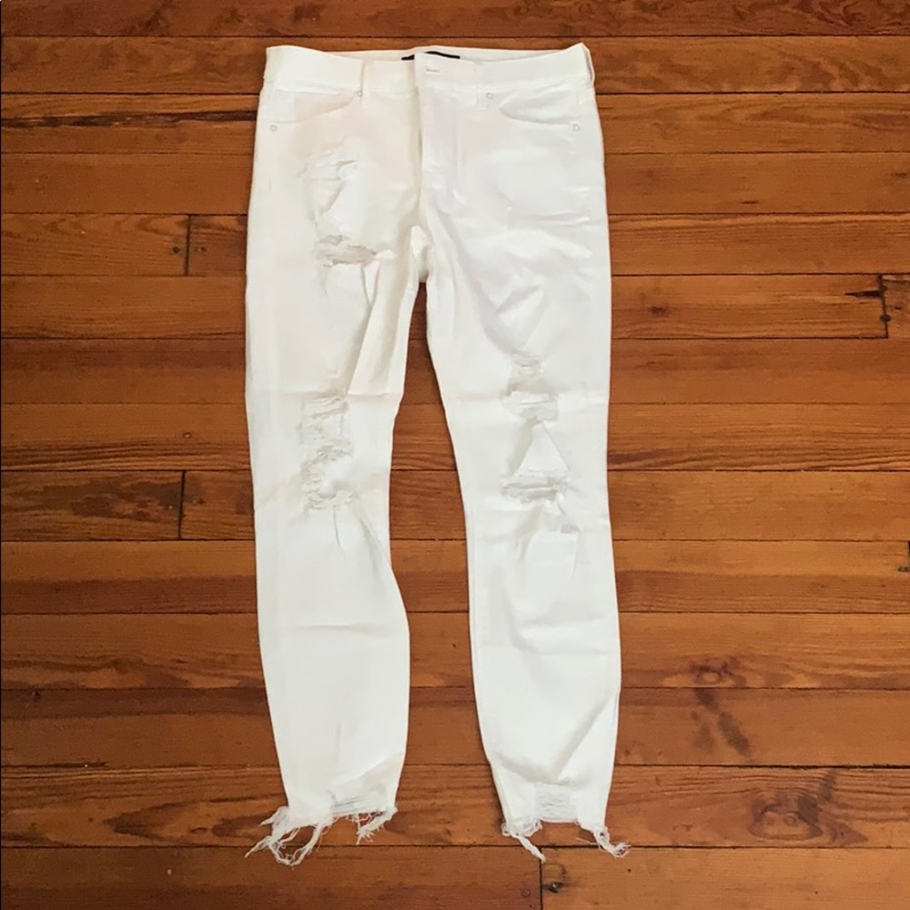 White Skinny Ankle Express Jeans